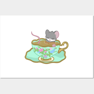 Rat Teacup Bath Posters and Art